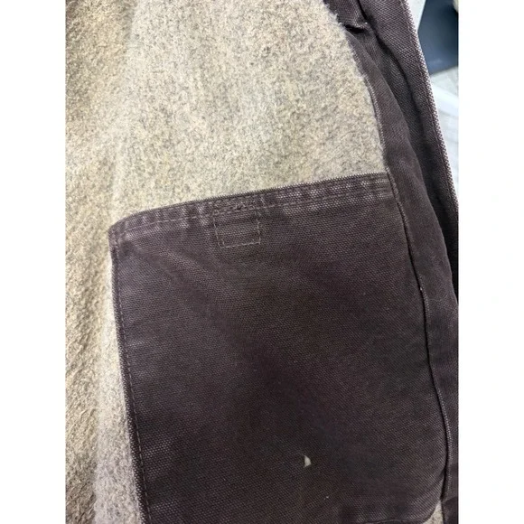 Carhartt Women's Sherpa Lined Canvas Work Jacket Brown Regular Large WCI081 - Picture 13 of 16